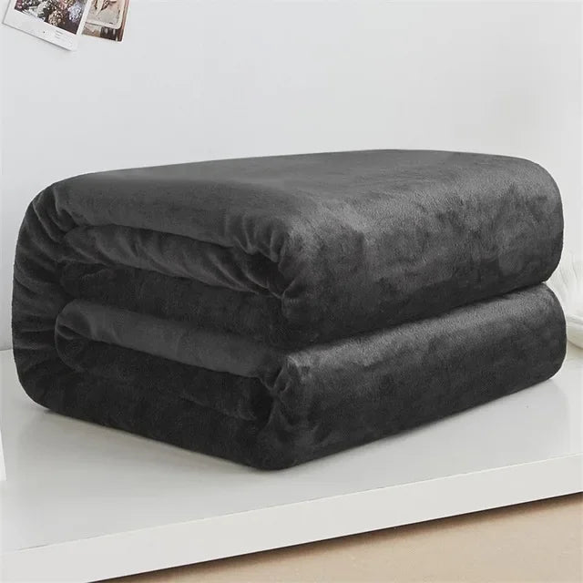 Plaid polaire microfibre – 100×140 & 150×200 – ultra-doux