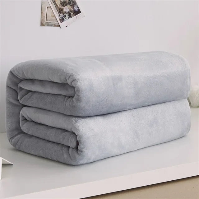 Plaid polaire microfibre – 100×140 & 150×200 – ultra-doux