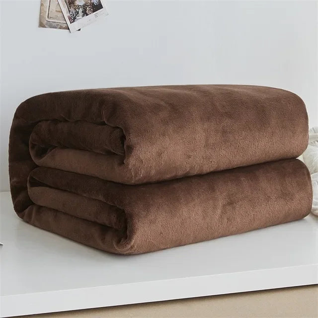 Plaid polaire microfibre – 100×140 & 150×200 – ultra-doux