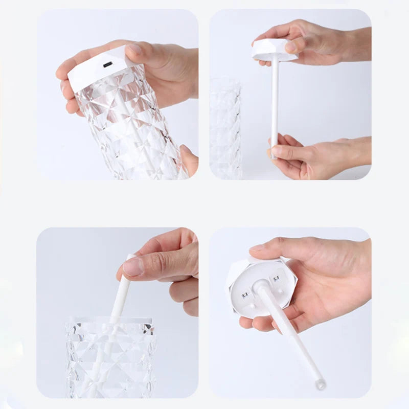 Diffuseur Cristal LED – Humidificateur Élégant & Aromathérapie Apaisante