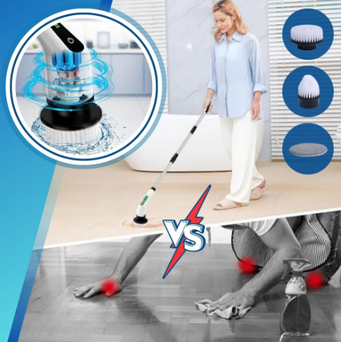 Brosse électrique Pro — Manche télescopique
