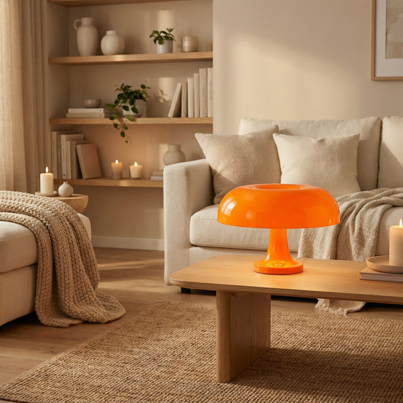 Lampe LED Champignon – Design Bauhaus 70's. - Vue 2