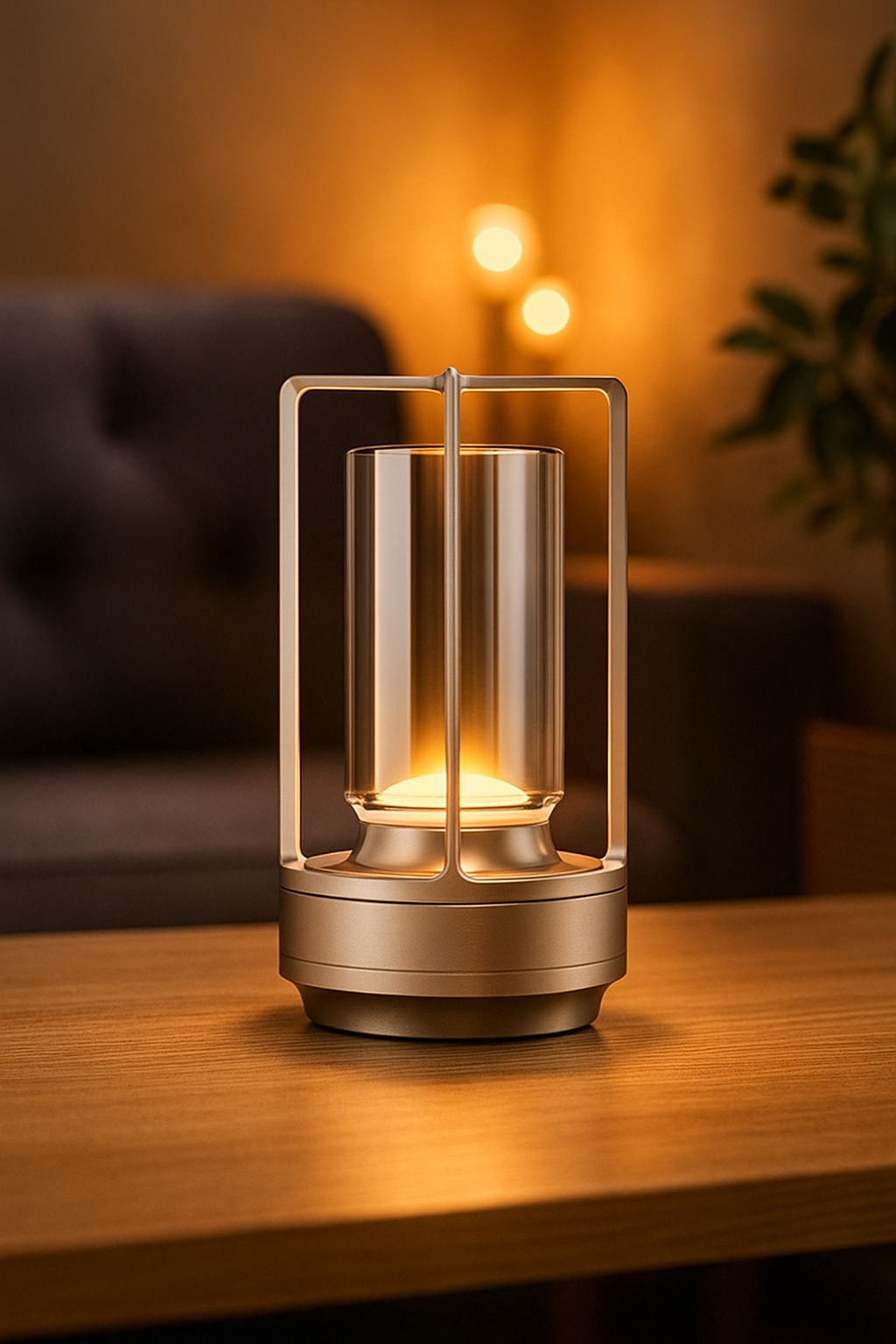 Lampe LED cristal – Rechargeable & design raffiné