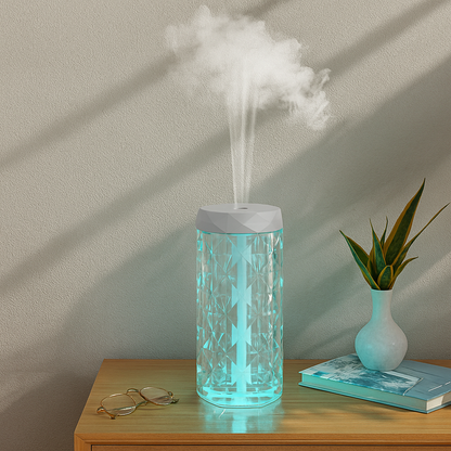 Diffuseur Cristal LED – Humidificateur Élégant & Aromathérapie Apaisante