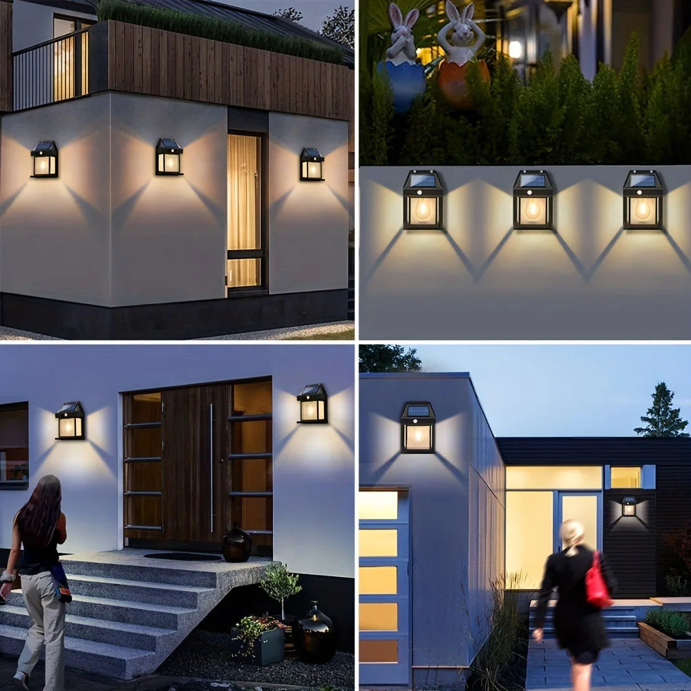 Lampe murale solaire extérieure avec capteur de mouvement