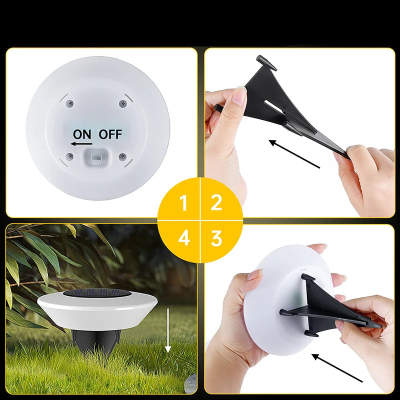 Lampes Solaires de Sol Étanches – Éclairage LED Autonome pour Jardin & Allées