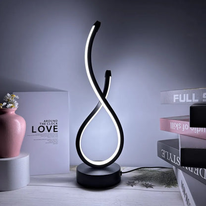 Lampe de table LED spirale – Style contemporain & déco
