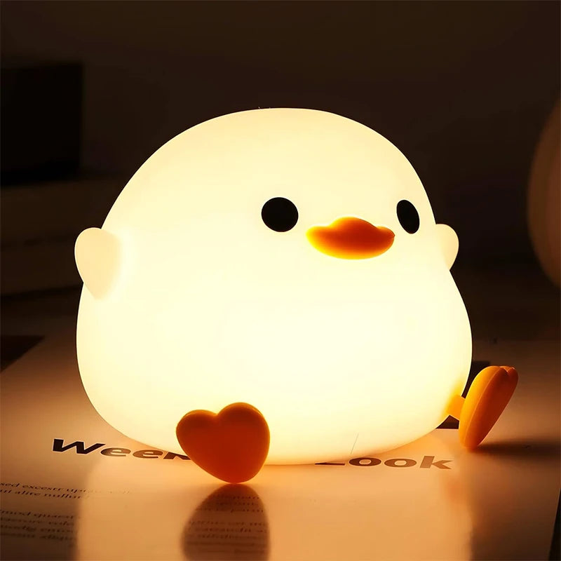 Veilleuse enfant canard silicone – Rechargeable & douce