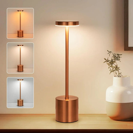 Lampe de chevet ou bureau sans fil – LED tactile rechargeable