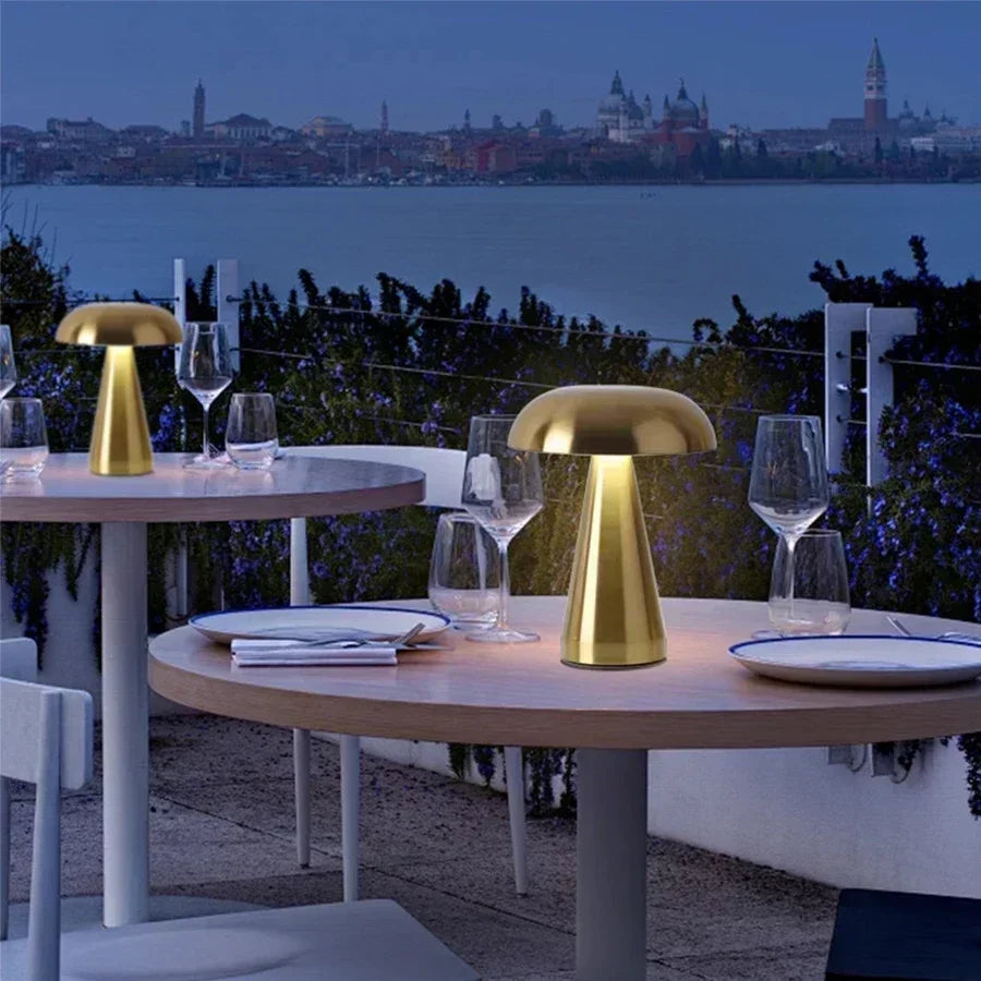Lampe de Chevet Champignon LED – Tactile, Rechargeable