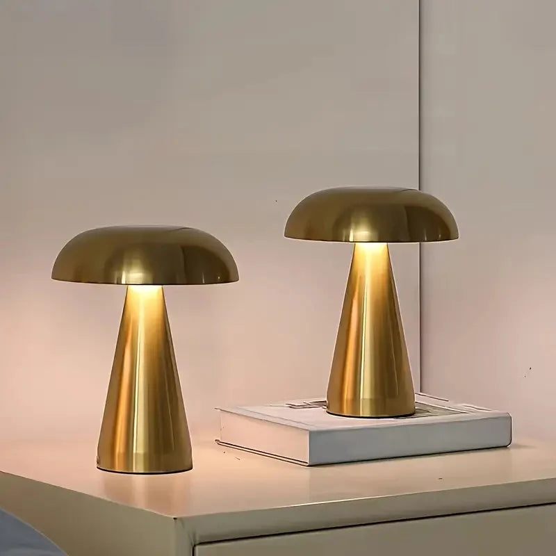 Lampe de Chevet Champignon LED – Tactile, Rechargeable