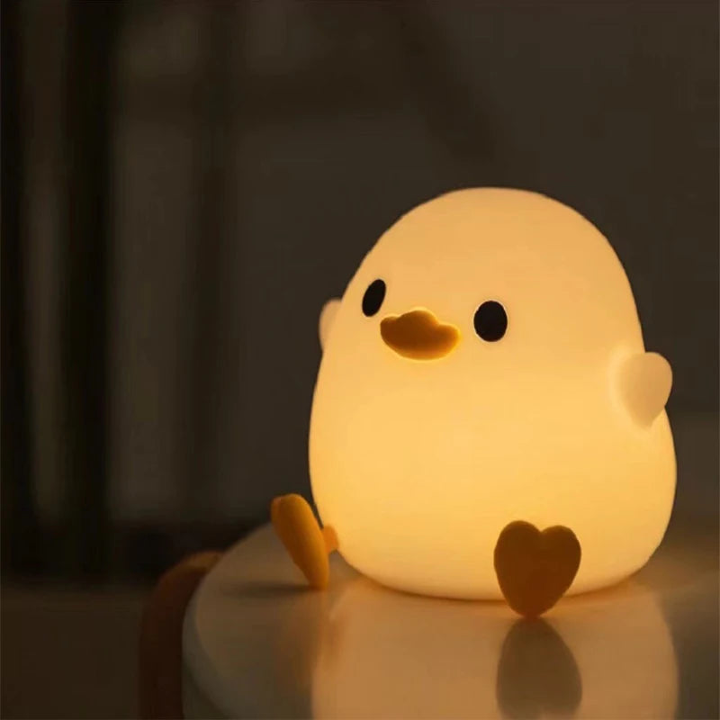 Veilleuse enfant canard silicone – Rechargeable & douce