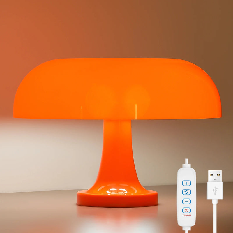 Lampe LED Champignon – Design Bauhaus 70's. - Vue 9