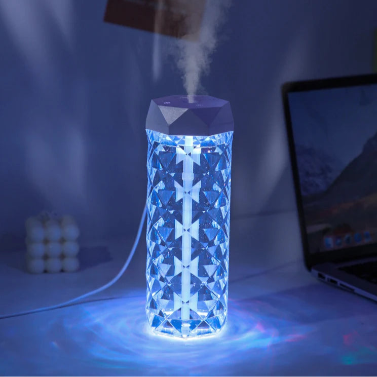 Diffuseur Cristal LED – Humidificateur Élégant & Aromathérapie Apaisante