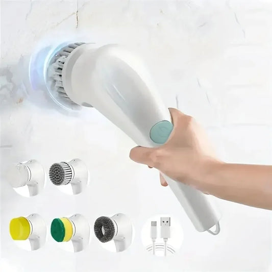 Brosse électrique de nettoyage — Compacte, 5 têtes