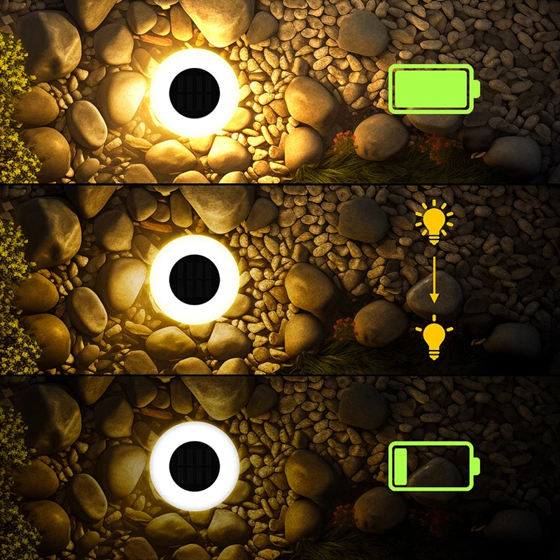 Lampes Solaires de Sol Étanches – Éclairage LED Autonome pour Jardin & Allées